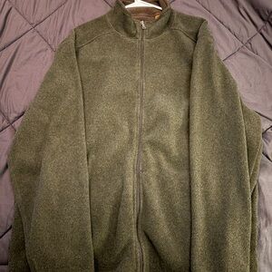 Columbia Men's Olive Zip-Up Fleece Jacket